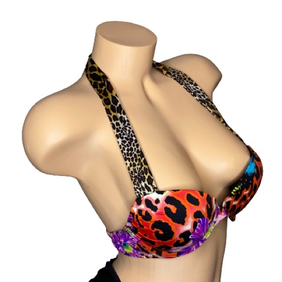 RARE Victoria’s Secret Leopard and Skull Very Sexy Print Bombshell Bikini Top - Picture 7 of 16